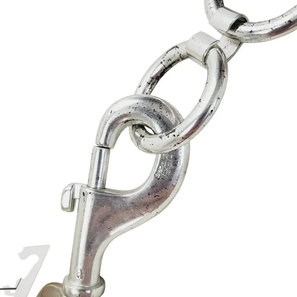 Rare Michael Kors Metal Link Belt Heavy Unisex Silver Gothic Rock Biker L/XL New